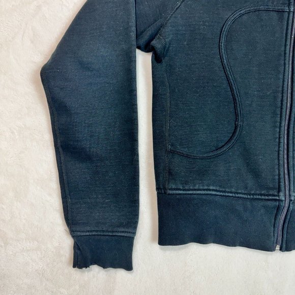 Lululemon Fade Black Jacket Scuba Hoodie Woman Size S Stretch Side Panel - Picture 6 of 16